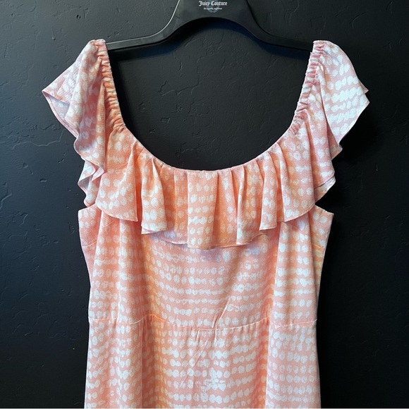 BCBG Paris Women's Off the Shoulder Maxi Dress, Sandy Dots,Size:XXL spring party - Picture 6 of 12